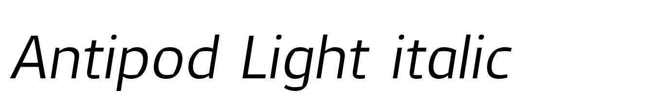 Antipod Light italic